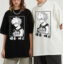Мужская футболка мой герой Академии Bakugou аниме, большеразмерная футболка унисекс Harajuku футболка в стиле хип-хоп летние хлопковые футболки с короткими рукавами для мальчиков 2024 - купить недорого