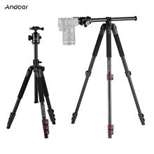 Andoer-trípode de aleación de aluminio extensible para cámara de vídeo, cabezal de bola para cámaras DSLR ILDC, carga de 8kg, TTT-006, 4 secciones, 164cm/65 pulgadas 2024 - compra barato