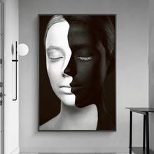 Black And White African Girl Wall Art Posters And Prints African Woman Canvas Paintings On The Wall Pictures For Living Room 2024 - buy cheap