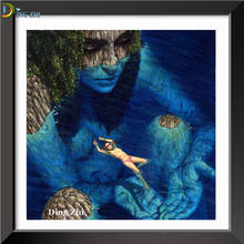 Diamond Painting Kits Abstract Beautiful Woman Sea Swim 5D Diy Cross Stitch Diamond Embroidery Art Handwork Gift Home Decoration 2024 - buy cheap