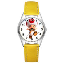 Cartoon Mushroom Style Children Kids Student Boys Girls Quartz Leather Silicone Strap Wrist Watches  Jc129 2024 - buy cheap