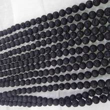 Black Volcanic Lava Beads 6/8mm Lava Stone Beads Round Volcanic-Stone Wholesale Natural Stone Beads for Bracelets Jewelry Making 2024 - buy cheap