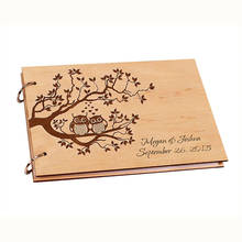 Livro de assinaturas personalizado coruja na árvore de casamento com livro de assinatura para convidados casamento decoração de casamento a4 2024 - compre barato