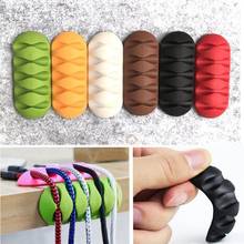 Cable Holder Silicone USB Cable Earphone Data Cable Winder Desktop Organizing Management Clip Five-hole Flexible Fixing WireClip 2024 - buy cheap