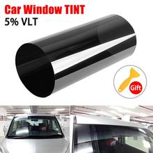 20cm*150cm Dark Black Car Window Tint Film Glass Roll Summer Car Auto House Windows Glass Tinting Solar Protection Sticker Films 2024 - buy cheap