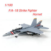 Diecast Airplane Model 1/100  F/A18 Strike Fighter Hornet Strike Fighter Static Display Aviation Model Collection Gift Toys Boys 2024 - buy cheap