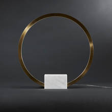Luminária de mesa em mármore pós-moderna, criativa, para estudar, quarto, mesa, modelo, luminária 2024 - compre barato