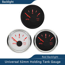 New Boat Holding Tank Gauge Sewage Meter 0-190ohm 52mm With Red Backlight 12V/24V For RV Yacht Car Boat 2024 - buy cheap