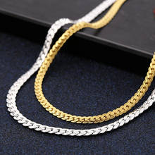 Trendy Flat Snake Chain Necklaces For Women Men Choker Clavicle Necklace Classic Fashion Hip Hop Jewelry Gifts 2024 - buy cheap