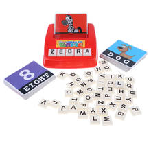 Jogo de cartas e letras do alfabeto, jogo de palavra em inglês, brinquedo educacional 2024 - compre barato
