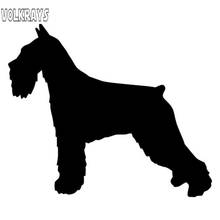 Volkrays engraçado adesivo de carro padrão schnauzer cão acessórios reflexivo protetor solar à prova dwaterproof água vinil decalque preto/prata, 10cm * 12cm 2024 - compre barato