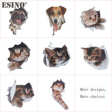 New Fashion Style Hot Selling 3D Car Stickers Lovely Cute Pet Dog Cat  Car Whole Body Scratch Covers Styling Creative Decal 2024 - buy cheap