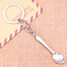 New Fashion Keychain 54mm spoon Pendants DIY Men Jewelry Car Key Chain Ring Holder Souvenir For Gift 2024 - buy cheap