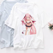 Kawaii футболка для женщин Топы Harajuku мода милый принт милый японский аниме, мультипликационный персонаж Лето короткий рукав Футболка Femme 2024 - купить недорого