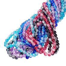 20 Strands 8mm Mixed Color Round Baking Painted Crackle Glass Bead Strands for Jewelry Making DIY Bracelet Necklace 2024 - buy cheap