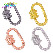 Juya DIY Creative Carabiner Locks Supplies Connect Mesh Chains Screw Clasps For Pendant Necklace Jewelry Making Accessories 2024 - buy cheap