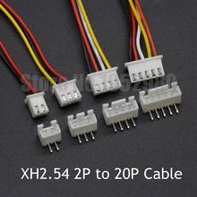 10 set JST XH2.54 Wire Cable Connector 2.54mm Pitch 2/3/4/5/6/7/8/10/12/14/20 Pin 26AWG 300MM Female Cable+Right Angle Socket 2024 - купить недорого