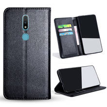 Funda de cuero de lujo para Nokia 2,4, 6,5 pulgadas, Funda de cuero PU para Nokia 2,4 con cubierta interna de TPU, Material sin imán 2024 - compra barato