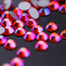 Стразы с кристаллами для ногтей цветной Гиацинт AB Стразы без горячей фиксации стеклянные 3D аксессуары для ногтей 2024 - купить недорого