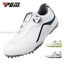 Tênis masculino de golfe pgm, rendas respiráveis, antiderrapantes, para treinamento esportivo, à prova d'água, bola de golfe, sapatos de patente 2024 - compre barato