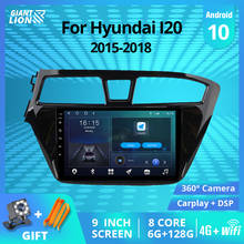 Radio con GPS para coche, reproductor con Android 10,0, 2DIN, vídeo, DSP, receptor estéreo, sin 2Din, DVD, IGO, para Hyundai I20 2015-2018 2024 - compra barato