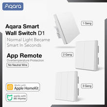 2020 New Aqara Wall Switch D1 ZigBee Smart Light Remote Control Fire/Zero line Wall Switch Work for Mijia App For Apple Homekit 2024 - buy cheap