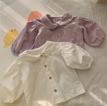 0-24m bebê recém-nascido meninas blusa algodão manga longa lanterna infantil crianças camisa para meninas topos crianças jaquetas outwear criança 2024 - compre barato