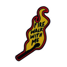 Broche de Twin Peaks Fire Walk With Me, Pin esmaltado, insignia de partido ardiente 2024 - compra barato