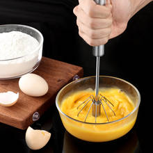 Batedor manual de ovos de aço inoxidável, giratório e automático, semiautomático, batedor de ovos, misturador de creme manual, ferramentas de cozinha para cozimento 2024 - compre barato