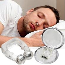 4pcs Silicone Magnetic Anti Snore Stop Snoring Nose Clip Sleep Tray Sleeping Aid Breathing Apnea Guard Night Device with Case 2024 - купить недорого