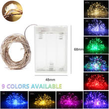 2020 New Year Christmas Halloween Holiday Lights Copper Garland Fairy LED String Light Decoration Lamp Battery Powered 2024 - buy cheap