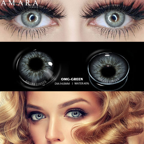 Цветные контактные линзы AMARA, 1 пара, для глаз серии OMG, мягкие контактные линзы, красивые контактные линзы, косметические цветные линзы для г... 2022 - купить недорого