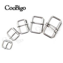 Hebillas de cinturón pasador de rodillo que ajustable, anillo de Metal rectangular a presión para correas de bolso, correa de cuero, accesorios de reparación artesanal, 12 Uds. 2024 - compra barato