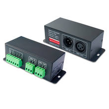 LTECH-decodificador LED DMX, DC12-48V en 4A * 3CH Max 12A, Terminal verde de XLR-3, rango de atenuación de 0-100%, 3 canales, CV, RGB, tira, CV, DMX, nuevo 2024 - compra barato