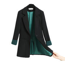 2021 Black Professional Suit Jacket Women's 2021 Spring Autumn Blazer Jackets New Korean Slim British style Blazers Suit 69b 2024 - buy cheap