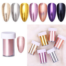 1 Roll  Rose Gold Nail Foils Sticker sparkly Sky Glitter Nail Art Transfer Stickers Paper DIY Tips Decoration 2024 - купить недорого