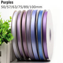 50/57/63/75/89/100mm Purple SATIN RIBBON Double Face High Quality 100% Polyester Ribbons Gift Wrap Costumes Decoration#183399 2024 - buy cheap