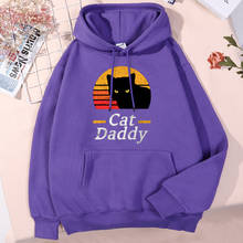 Black Cat Daddy Fashion Printed Hoody Hip Hop Street Man Hooded Warm Fleece Autumn Hoodies Oversized Cute Streetwear For Male 2024 - buy cheap