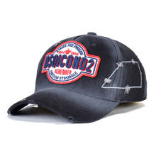 DSQICOND2-gorra de béisbol de algodón para hombre y mujer, gorro de alta calidad con letras DSQ2, ajustable, color negro 2024 - compra barato