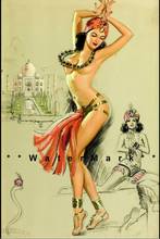Dançarino árabe 1946 estilo retrô arte vintage poster de seda arte decorativa para parede de casa 2024 - compre barato