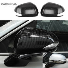 carbon fiber side Rearview Mirror Cover Frame trim Reversing Mirror Cover For Hyundai Santa Fe Santafe IX45 4th 2019 2020 C1329 2024 - buy cheap