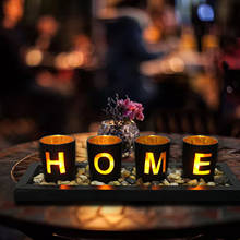 Castiçal de madeira criativo, suporte vaso de plantas suculentas, decoração rústica de mesa para casamento e feriado 2024 - compre barato