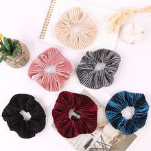 1PC Women Summer Stripe Hairbands Scrunchie Hair Rope Tie Hair Ribbons Ponytail Maker Braider Soft Velvet Headbands Accessories 2024 - buy cheap