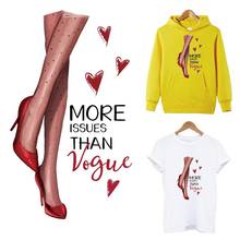 Fashion High Heeled Patches For Clothing Print-on Women T-shirt Thermal Sticker On Clothes Vogue Lady Iron On Heat Transfer 2024 - buy cheap