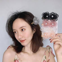 Elegant Pearl Floral Women Hairpin Fairy Mesh Flower Alligator Clip Side Barrettes Handmade Hair Grips Korean Accessories 2024 - buy cheap
