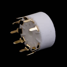Banhado a ouro 9pin vácuo tubo soquete GZC9-A-G para 12ax7 12at7 2024 - compre barato