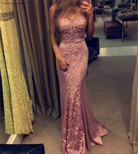 Mermaid Prom Dress Modest Lace Sleeveless Red Carpet Formal Party Gown Custom Made Plus Size 2024 - buy cheap