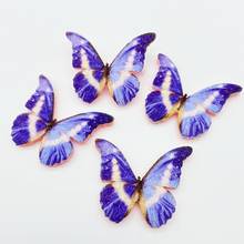 10pcs/lot Glitter Blue Butterfly Appliques Felt Patches For Crafts Clothing DIY Scrapbooking Accessories G78 2024 - buy cheap