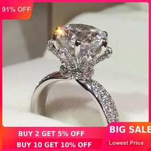 choucong Luxury ring 3ct AAAAA zircon cz Genuine 925 Sterling Silver Women Engagement Wedding Band Ring for women Bridal Jewelry 2024 - buy cheap