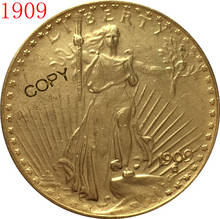 EUA 1909 $20 St. Gaudens Cópia Moeda 2024 - compre barato